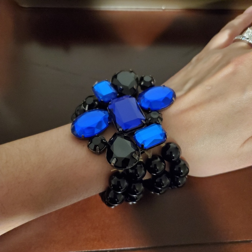 Royal Blue and Black Bracelet!